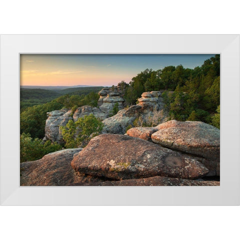 Garden of the Gods Recreation Area-Shawnee National Forest-Illinois White Modern Wood Framed Art Print by Majchrowicz, Alan