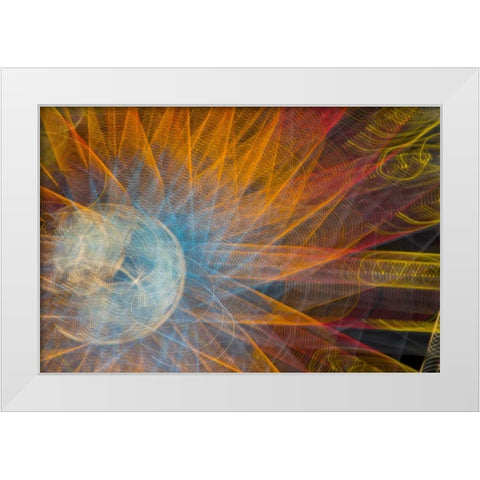 Indiana, Indianapolis, State Fair Ferris wheel White Modern Wood Framed Art Print by Kaveney, Wendy