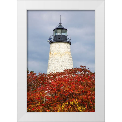 USA-New England-Maine-Dyce Head Lighthouse White Modern Wood Framed Art Print by Gulin, Sylvia