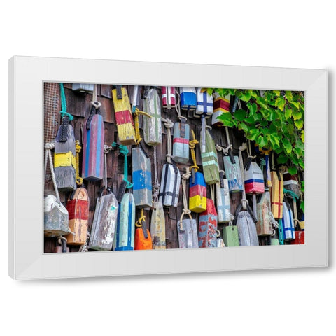 Wooden buoys White Modern Wood Framed Art Print by Engelbrecht, Lisa S.