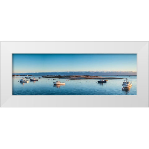 New England-Massachusetts-Cape Cod-Chatham-Chatham Harbor-dawn White Modern Wood Framed Art Print by Bibikow, Walter