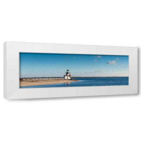 New England-Massachusetts-Nantucket Island-Nantucket Town-Brant Point Lighthouse White Modern Wood Framed Art Print by Bibikow, Walter