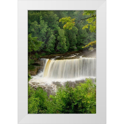 Upper Tahquamenon Falls-Tahquamenon Falls State Park-Upper Peninsula-Michigan White Modern Wood Framed Art Print by Majchrowicz, Alan