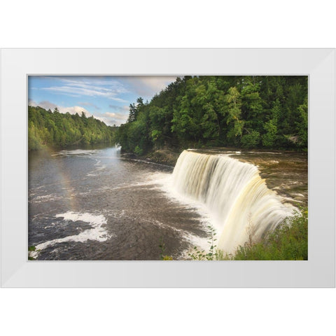 Upper Tahquamenon Falls-Tahquamenon Falls State Park-Upper Peninsula-Michigan White Modern Wood Framed Art Print by Majchrowicz, Alan