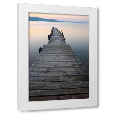 Munising Bay Sunset-Michigan-USA White Modern Wood Framed Art Print by Miller, Anna