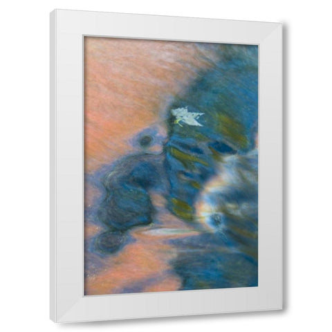 Michigan, Upper Peninsula Bond Falls reflections White Modern Wood Framed Art Print by Rotenberg, Nancy