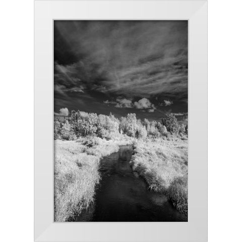 USA-Minnesota-Mississippi River Headwaters region-Mississippi River White Modern Wood Framed Art Print by Hawkins, Peter