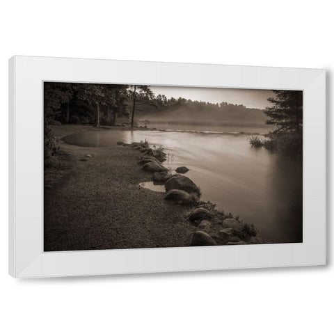 USA-Minnesota-Itasca State Park-Mississippi Headwaters White Modern Wood Framed Art Print by Hawkins, Peter
