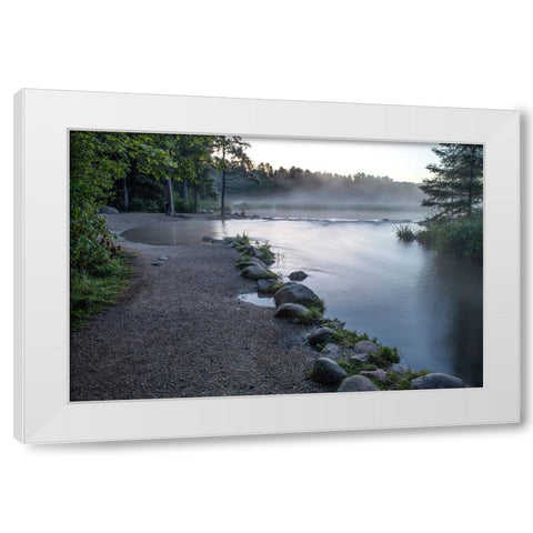 USA-Minnesota-Itasca State Park-Mississippi Headwaters White Modern Wood Framed Art Print by Hawkins, Peter