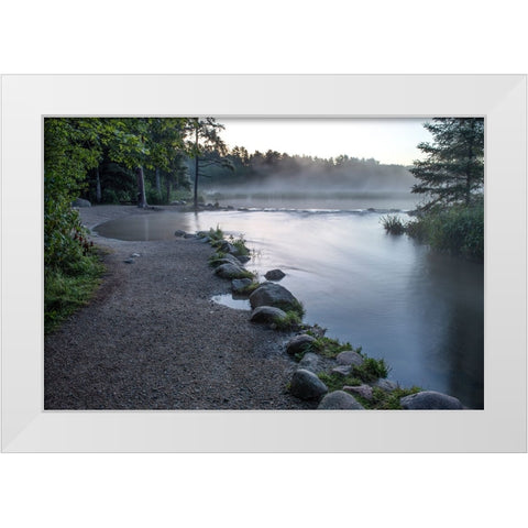 USA-Minnesota-Itasca State Park-Mississippi Headwaters White Modern Wood Framed Art Print by Hawkins, Peter
