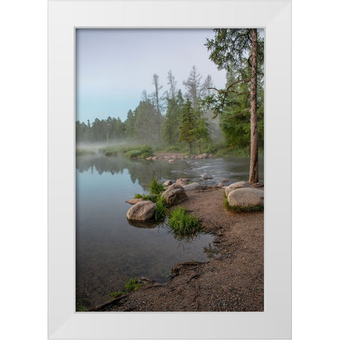 USA-Minnesota-Itasca State Park-Mississippi Headwaters White Modern Wood Framed Art Print by Hawkins, Peter