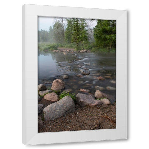 USA-Minnesota-Itasca State Park-Mississippi Headwaters White Modern Wood Framed Art Print by Hawkins, Peter