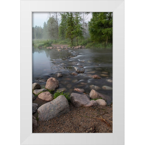 USA-Minnesota-Itasca State Park-Mississippi Headwaters White Modern Wood Framed Art Print by Hawkins, Peter