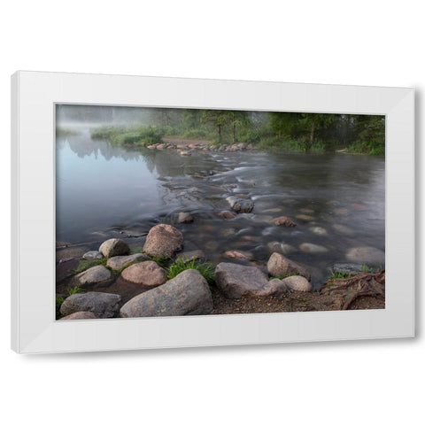 USA-Minnesota-Itasca State Park-Mississippi Headwaters White Modern Wood Framed Art Print by Hawkins, Peter