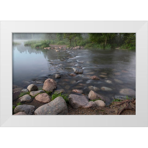 USA-Minnesota-Itasca State Park-Mississippi Headwaters White Modern Wood Framed Art Print by Hawkins, Peter