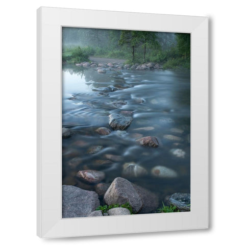 USA-Minnesota-Itasca State Park-Mississippi Headwaters White Modern Wood Framed Art Print by Hawkins, Peter