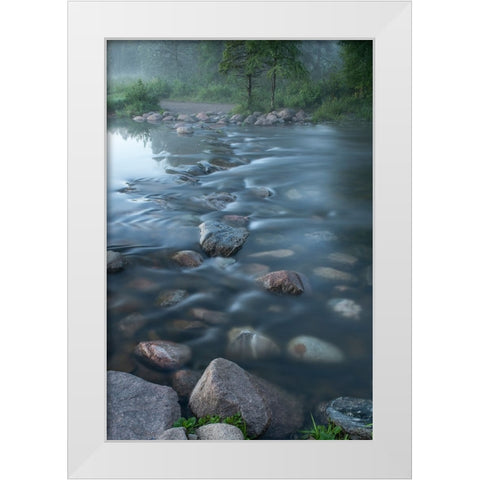 USA-Minnesota-Itasca State Park-Mississippi Headwaters White Modern Wood Framed Art Print by Hawkins, Peter