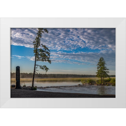 USA-Minnesota-Itasca State Park-Mississippi Headwaters White Modern Wood Framed Art Print by Hawkins, Peter