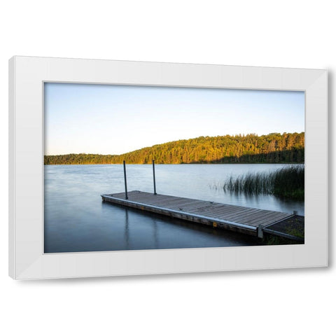 USA-Minnesota-La Salle Lake State Recreation Area boat launch White Modern Wood Framed Art Print by Hawkins, Peter