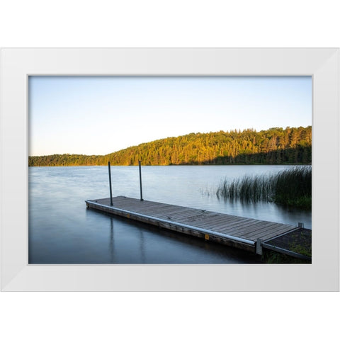 USA-Minnesota-La Salle Lake State Recreation Area boat launch White Modern Wood Framed Art Print by Hawkins, Peter