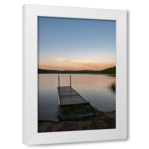 USA-Minnesota-La Salle Lake State Recreation Area boat launch White Modern Wood Framed Art Print by Hawkins, Peter
