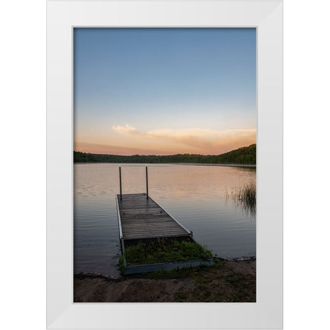 USA-Minnesota-La Salle Lake State Recreation Area boat launch White Modern Wood Framed Art Print by Hawkins, Peter
