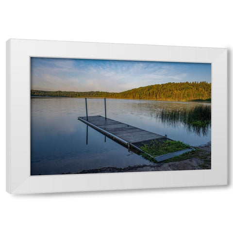USA-Minnesota-La Salle Lake State Recreation Area boat launch White Modern Wood Framed Art Print by Hawkins, Peter