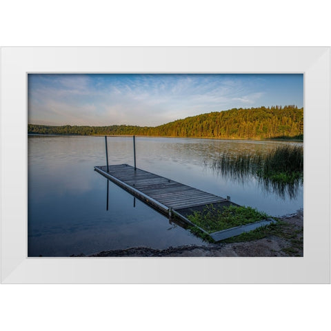 USA-Minnesota-La Salle Lake State Recreation Area boat launch White Modern Wood Framed Art Print by Hawkins, Peter