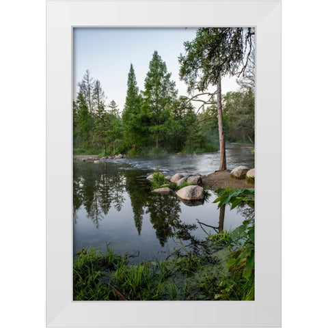 USA-Minnesota-Itasca State Park-Mississippi Headwaters White Modern Wood Framed Art Print by Hawkins, Peter