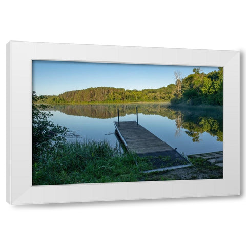 USA-Minnesota-Itasca State Park-Ozawindib Boat Lunch White Modern Wood Framed Art Print by Hawkins, Peter