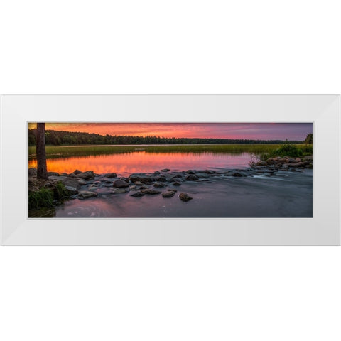 USA-Minnesota-Itasca State Park-Mississippi Headwaters White Modern Wood Framed Art Print by Hawkins, Peter