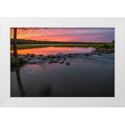 USA-Minnesota-Itasca State Park-Mississippi Headwaters White Modern Wood Framed Art Print by Hawkins, Peter