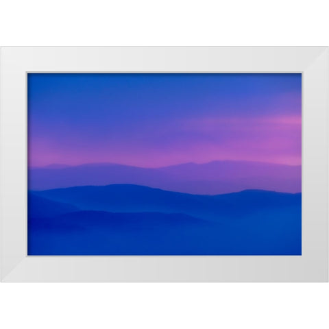 Wildfire smoke and clouds mixing-Stillwater State Forest near Whitefish-Montana-USA White Modern Wood Framed Art Print by Haney, Chuck