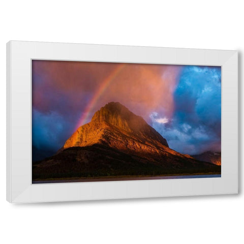 Glacier National Park-Grinnell White Modern Wood Framed Art Print by Theodore, George