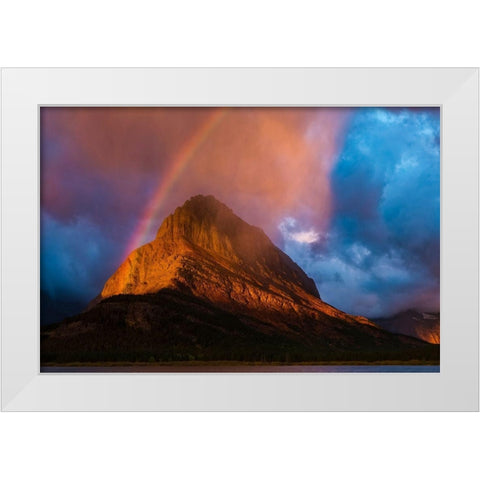 Glacier National Park-Grinnell White Modern Wood Framed Art Print by Theodore, George