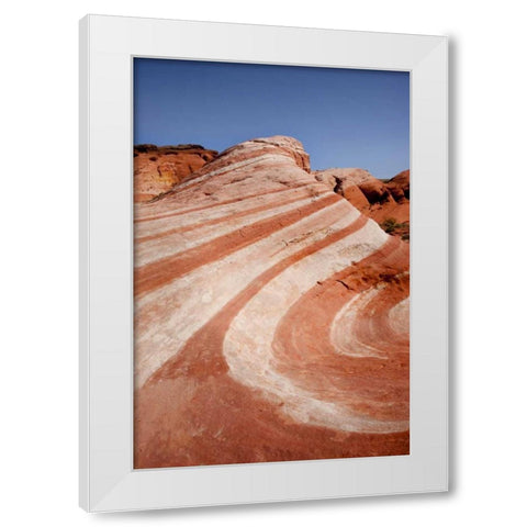 Nevada, Valley of Fire SP Striped sandstone White Modern Wood Framed Art Print by Grall, Don