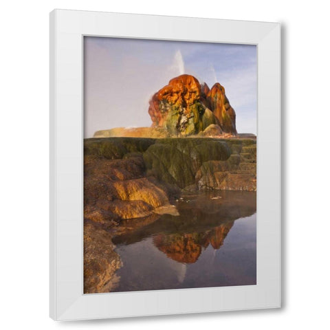 Nevada, Black Rock Desert View of the Fly Geyser White Modern Wood Framed Art Print by Illg, Cathy and Gordon