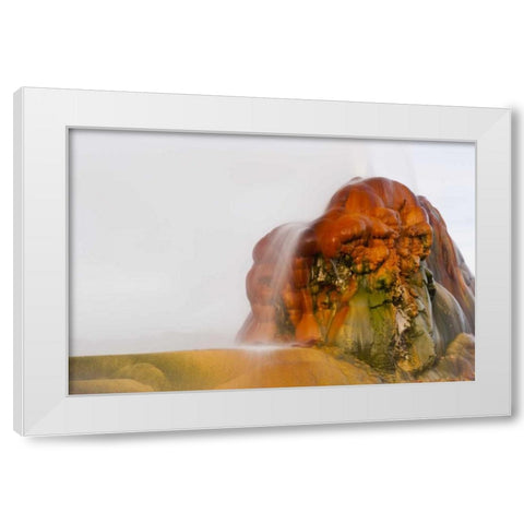 Nevada, Black Rock Desert View of the Fly Geyser White Modern Wood Framed Art Print by Illg, Cathy and Gordon