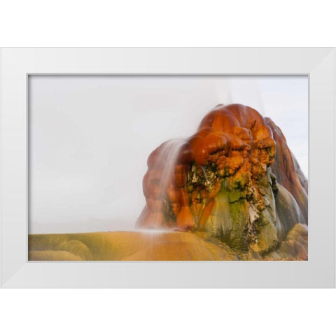 Nevada, Black Rock Desert View of the Fly Geyser White Modern Wood Framed Art Print by Illg, Cathy and Gordon