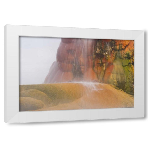Nevada, Black Rock Desert View of the Fly Geyser White Modern Wood Framed Art Print by Illg, Cathy and Gordon