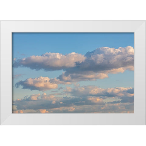 New York City-New York-USA Clouds over New York City in late afternoon White Modern Wood Framed Art Print by Wilson, Emily M.