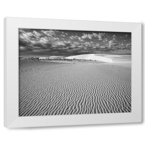 New Mexico, White Sands NM Desert landscape White Modern Wood Framed Art Print by Flaherty, Dennis