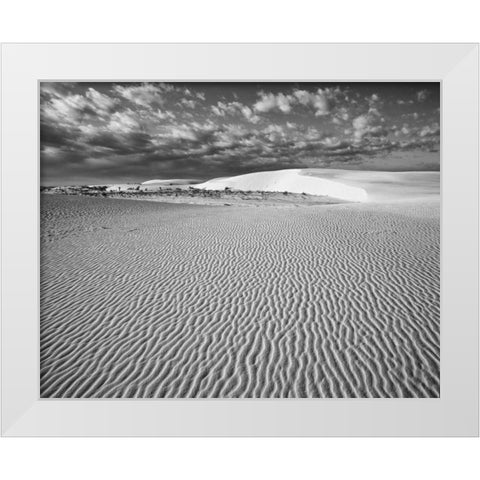 New Mexico, White Sands NM Desert landscape White Modern Wood Framed Art Print by Flaherty, Dennis