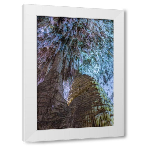 New Mexico, Carlsbad Caverns Scenic of cavern White Modern Wood Framed Art Print by Paulson, Don
