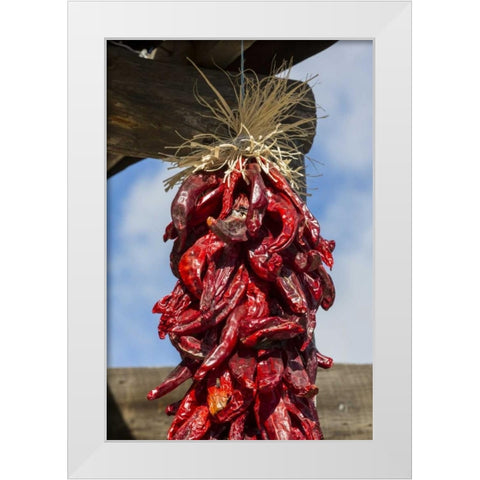 USA, New Mexico, Pinos Altos Ristas hung to dry White Modern Wood Framed Art Print by Paulson, Don