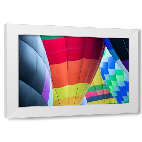 Mass Ascension Albuquerque International Balloon Fiesta-Albuquerque-New Mexico White Modern Wood Framed Art Print by Pryor, Maresa