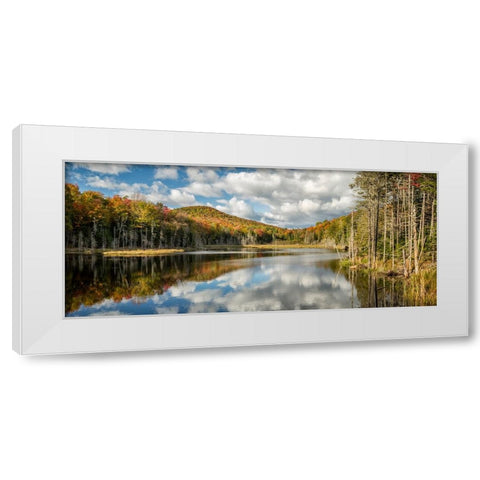 USA-New York-Adirondacks Autumn afternoon at Raquette Brook White Modern Wood Framed Art Print by Collins, Ann