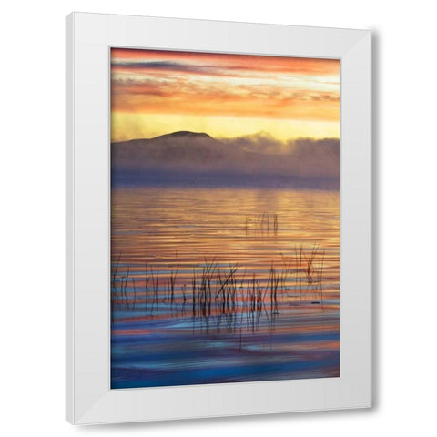 New York, Adirondack Mts Racquette Lake, sunrise White Modern Wood Framed Art Print by Rotenberg, Nancy