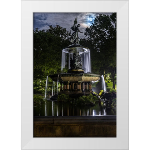 USA-New York Central Park White Modern Wood Framed Art Print by Looney, Hollice