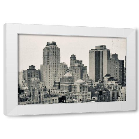 NY-New York-skyline White Modern Wood Framed Art Print by Molinari, Michele
